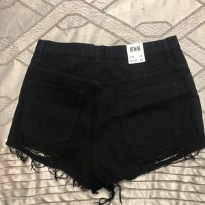 Black Denim Shorts